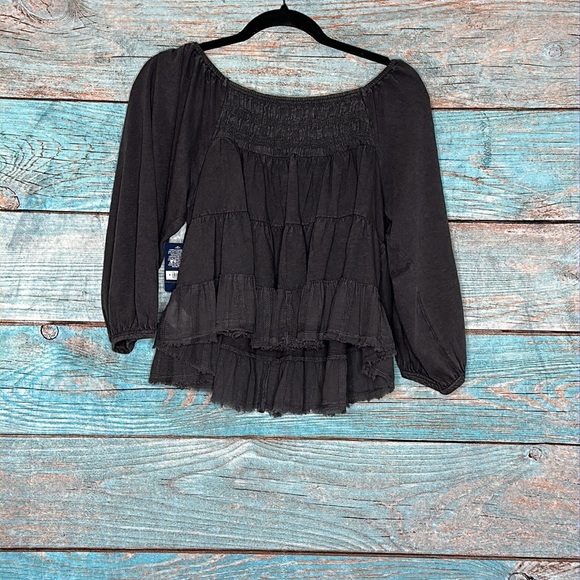 Lucky Brand NWT Ruffle Crop Top Size Medium - Picture 6 of 7